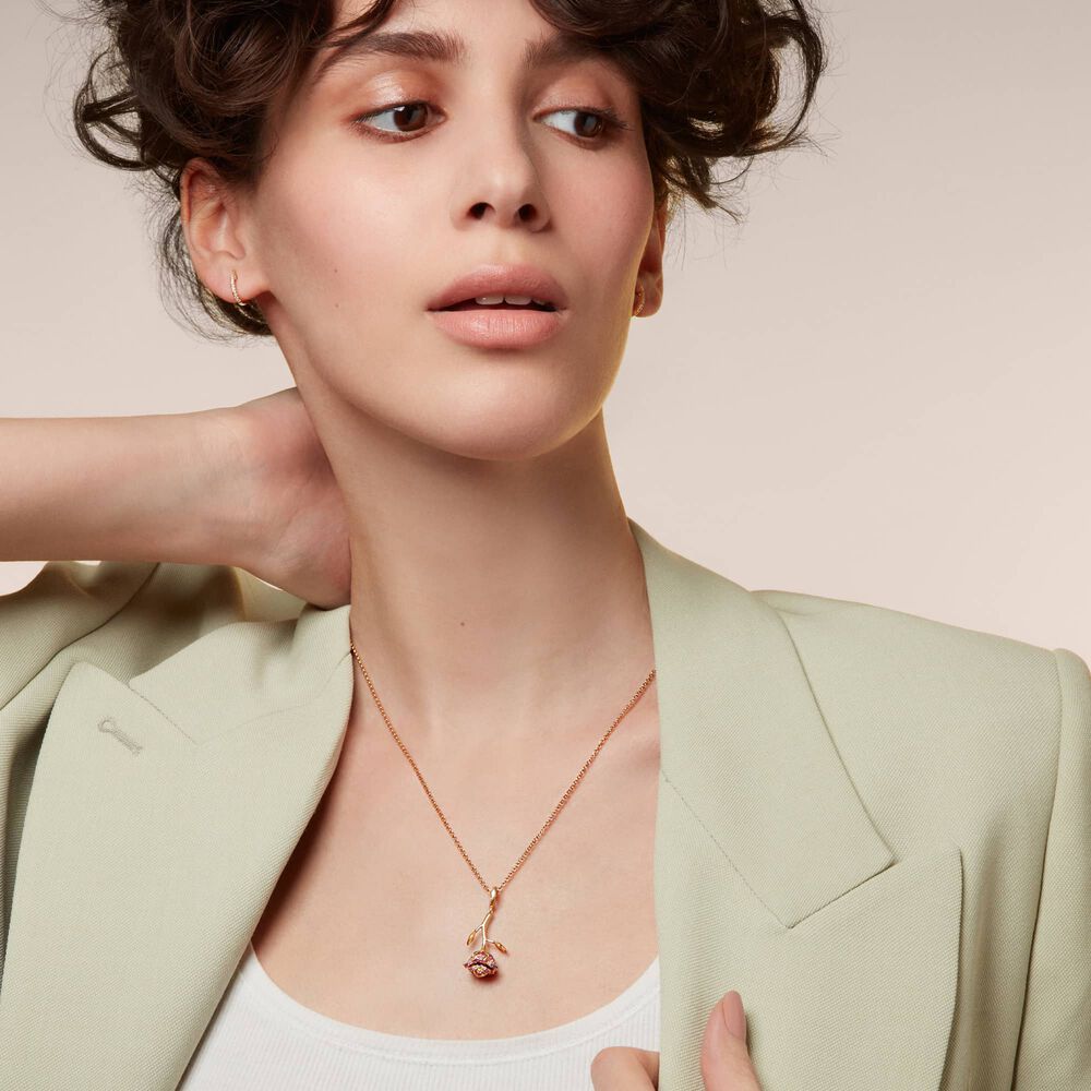Annoushka X The Vampire's Wife 18ct Gold Wild Rose Necklace | Annoushka jewelley