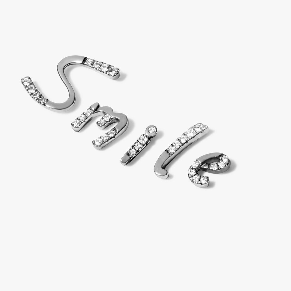 Chain Letters 18ct White Gold Diamond Personalised Bracelet | Annoushka jewelley