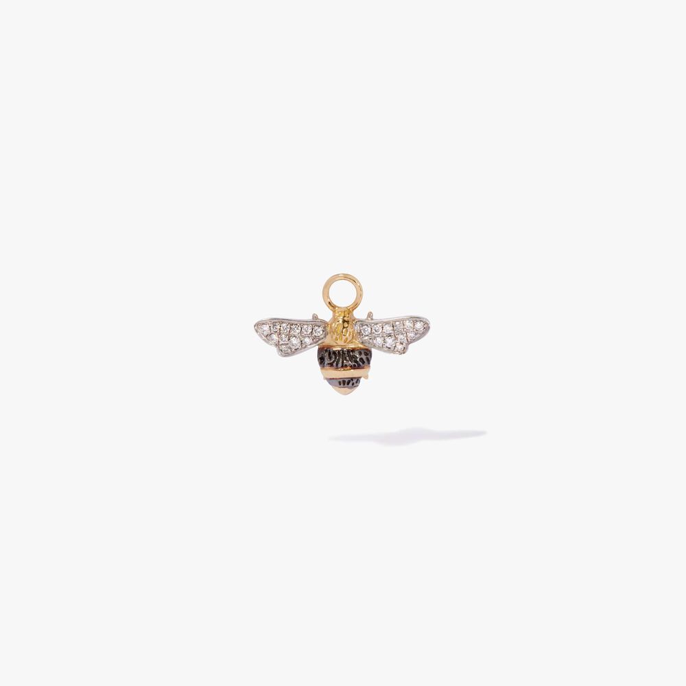 18ct Yellow Gold Diamond Bee Earring Drop | Annoushka jewelley
