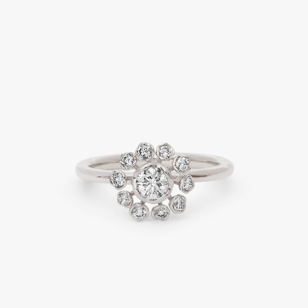 Marguerite 18ct White Gold & Diamond Engagement Ring | Annoushka jewelley