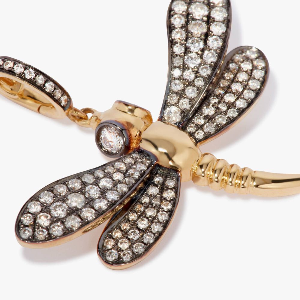 Mythology 18ct Gold Diamond Dragonfly Charm | Annoushka jewelley