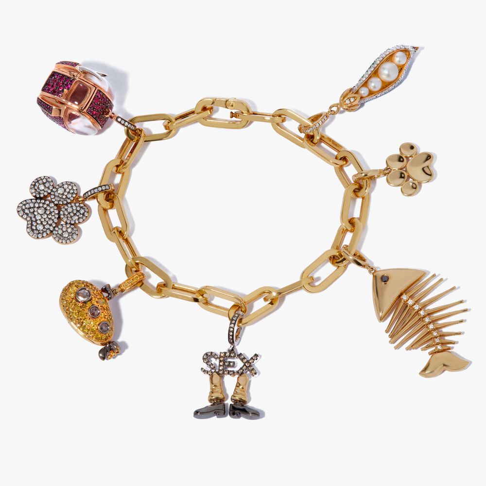 18ct Gold My Life in Seven Charm Bracelet | Annoushka jewelley