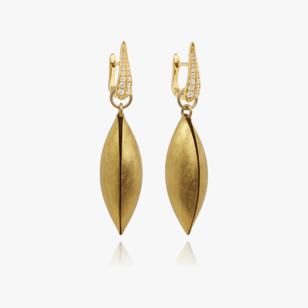18ct Gold Diamond Seed Earrings | Annoushka jewelley