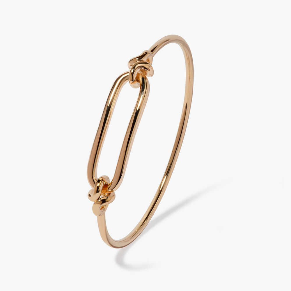 Knuckle 14ct Yellow Gold Bangle | Annoushka jewelley