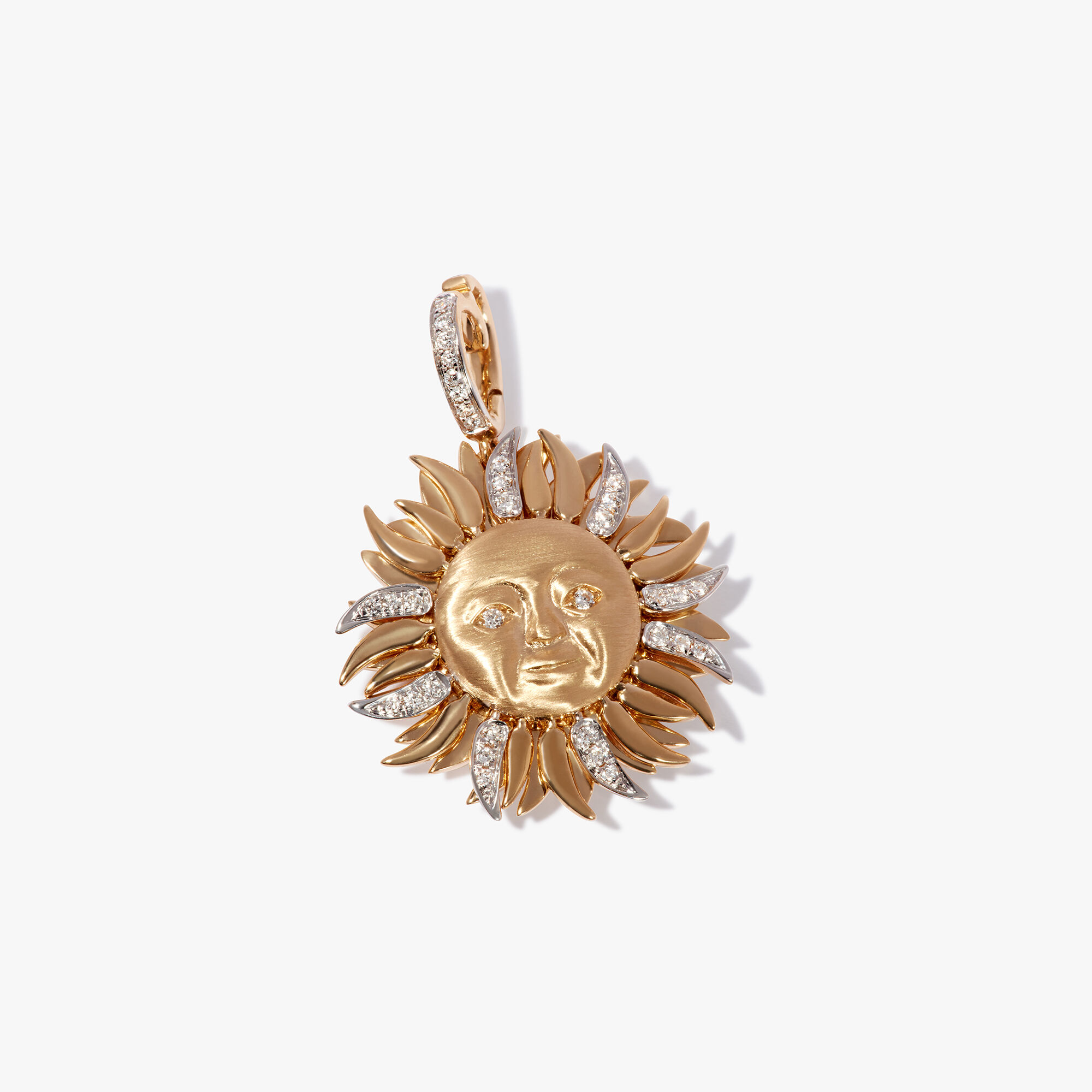 14K Gold Sun Necklace, Solar Celestial Star Sun Necklace – Aura Fine  Jewelery