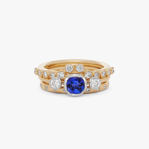 18ct Gold Tanzanite and Diamond Ring Stack | Annoushka jewelley