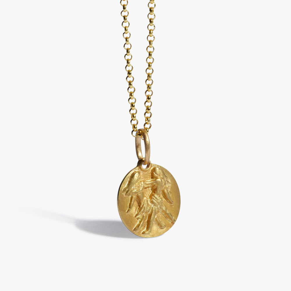 Zodiac 18ct Yellow Gold Gemini Necklace | Annoushka jewelley