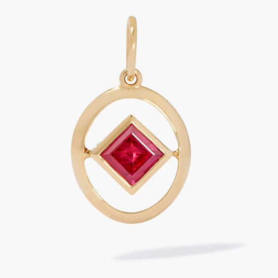 14ct Yellow Gold Ruby Birthstone Necklace