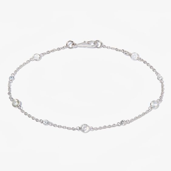 Nectar 18ct White Gold White Sapphire Bracelet | Annoushka jewelley