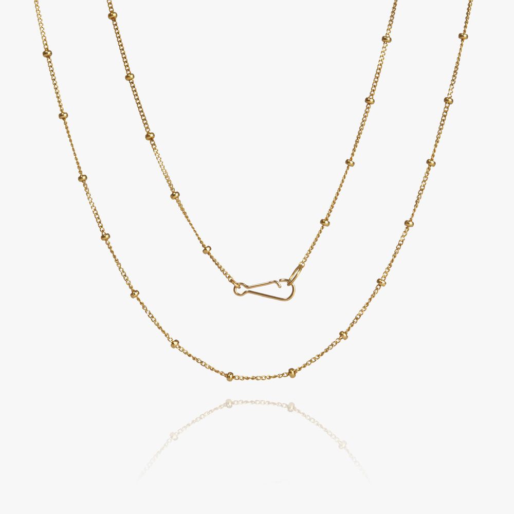 14ct Yellow Gold Short Saturn Chain Necklace | Annoushka jewelley