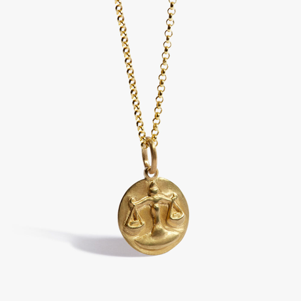 Zodiac 18ct Yellow Gold Libra Necklace | Annoushka jewelley