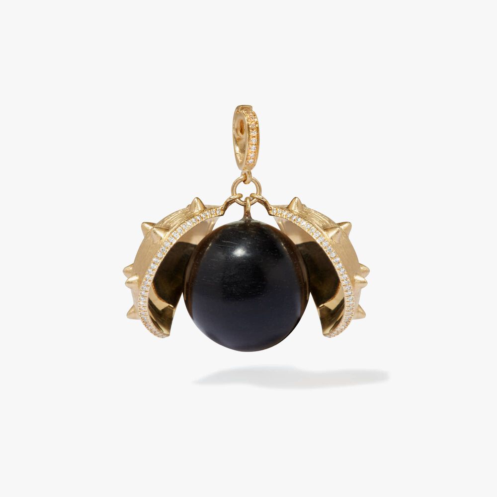 Mythology 18ct Gold Ebony Conker Seed Pendant | Annoushka jewelley