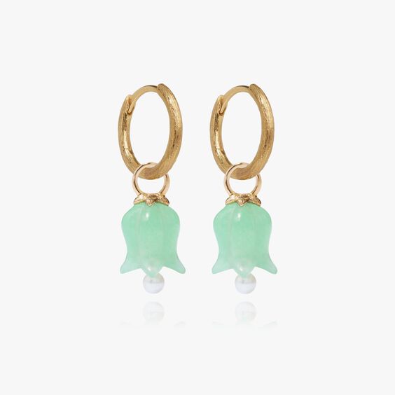 18ct Gold Jade Tulip Earrings | Annoushka jewelley