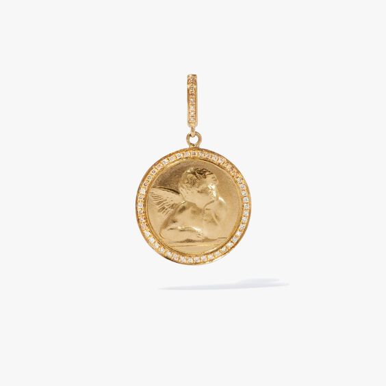 Mythology 18ct Gold Diamond Cherub Charm | Annoushka jewelley