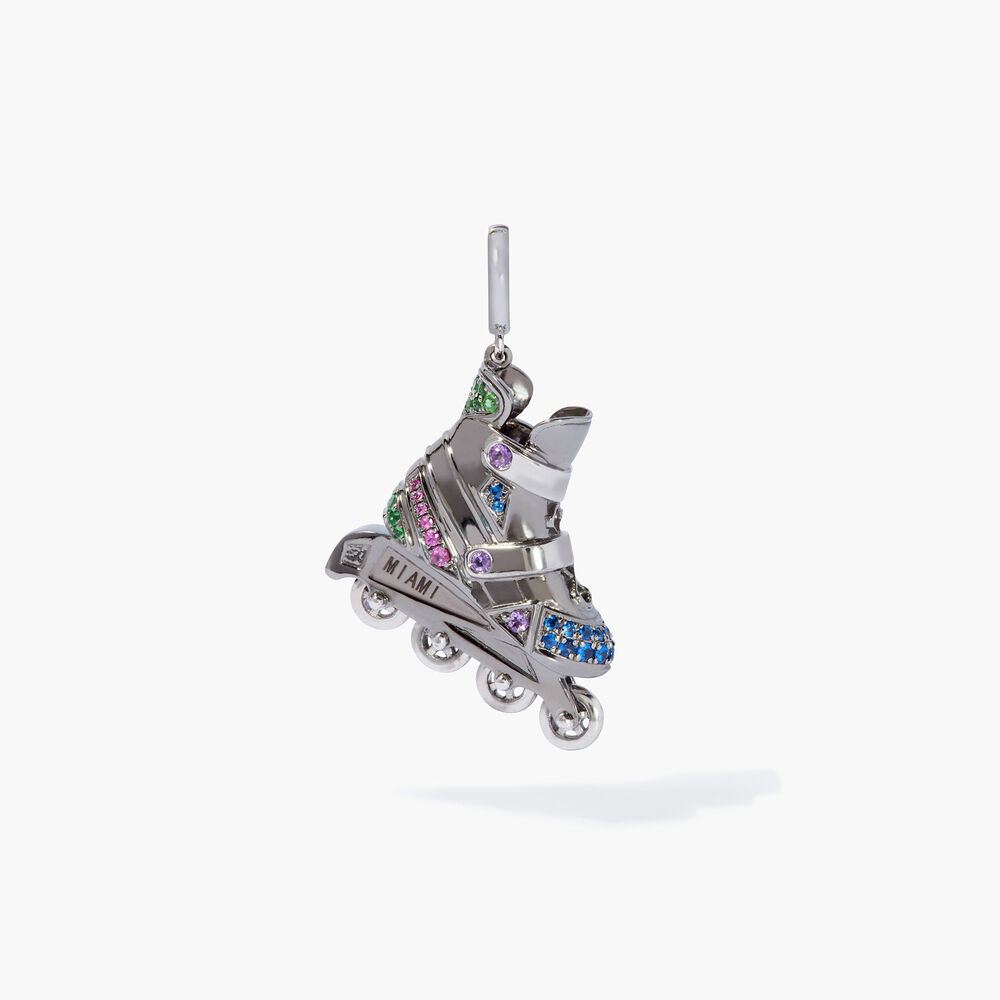 Annoushka x Mr Porter 18ct White Gold Miami Roller Skate Charm Pendant | Annoushka jewelley