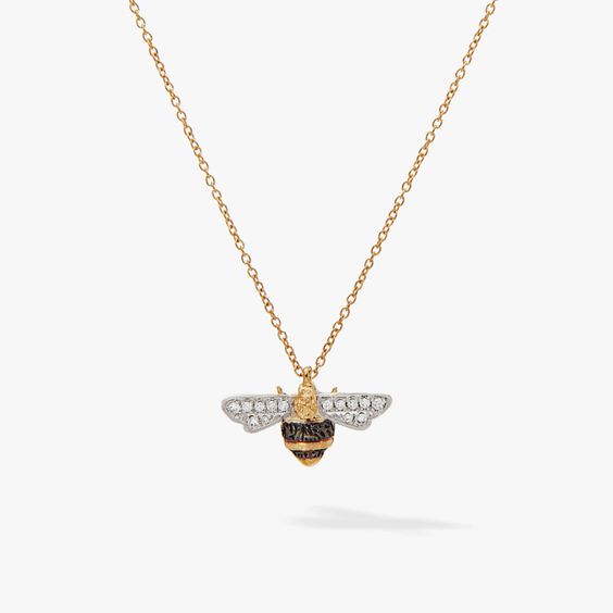 Love Diamonds 18ct Gold Diamond Bee Necklace
