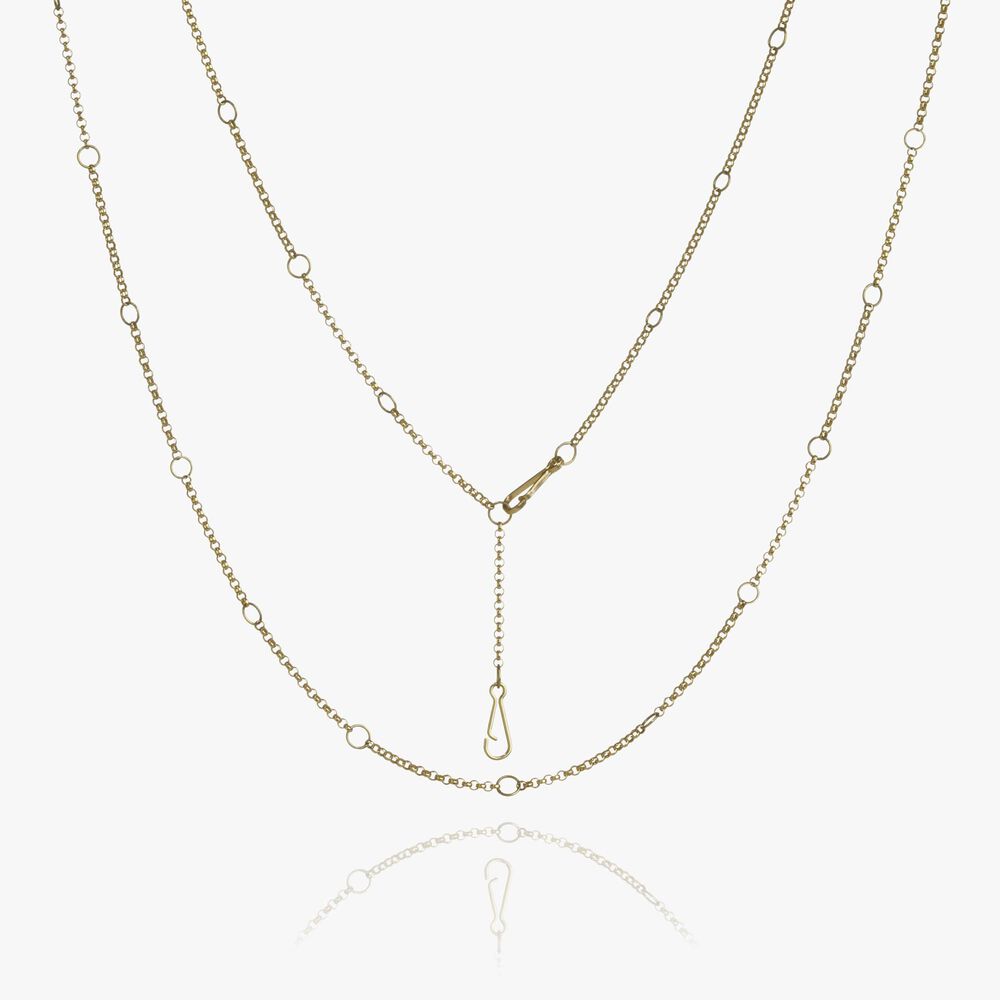Hoopla 14ct Yellow Gold Long Chain Necklace | Annoushka jewelley