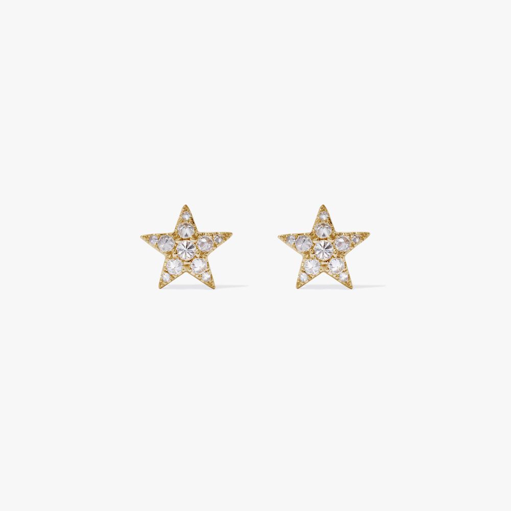 Love Diamonds 18ct Gold Diamond Star Studs | Annoushka jewelley