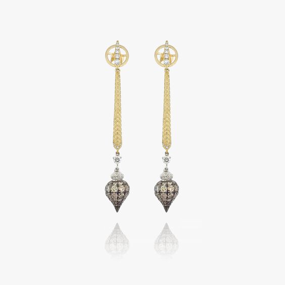 Touch Wood 18ct Gold Diamond Earrings | Annoushka jewelley