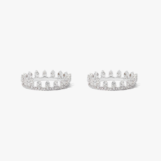Crown Interlaced Ring Stack in 18ct White Gold | Annoushka jewelley
