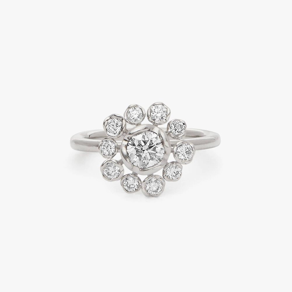 Marguerite 18ct White Gold Diamond Engagement Ring | Annoushka jewelley