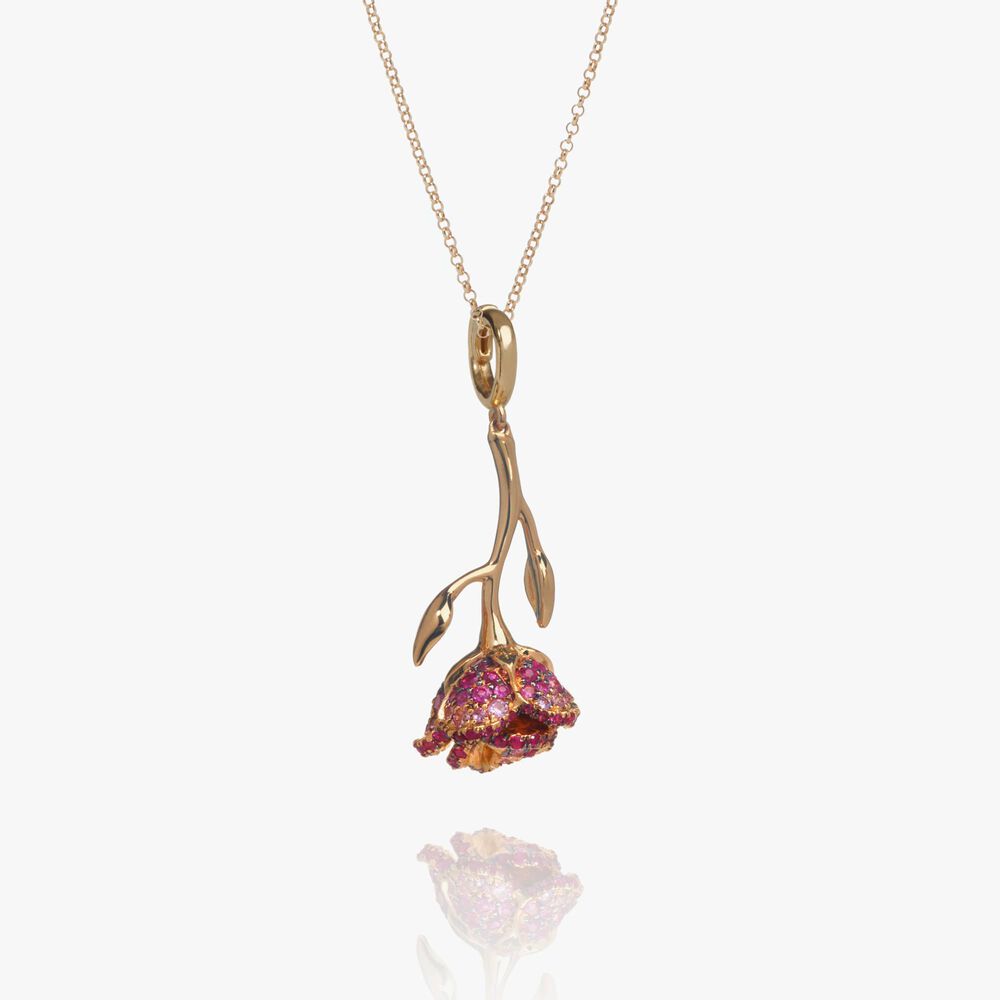 Annoushka X The Vampire's Wife 18ct Gold & Sapphire Wild Rose Necklace | Annoushka jewelley