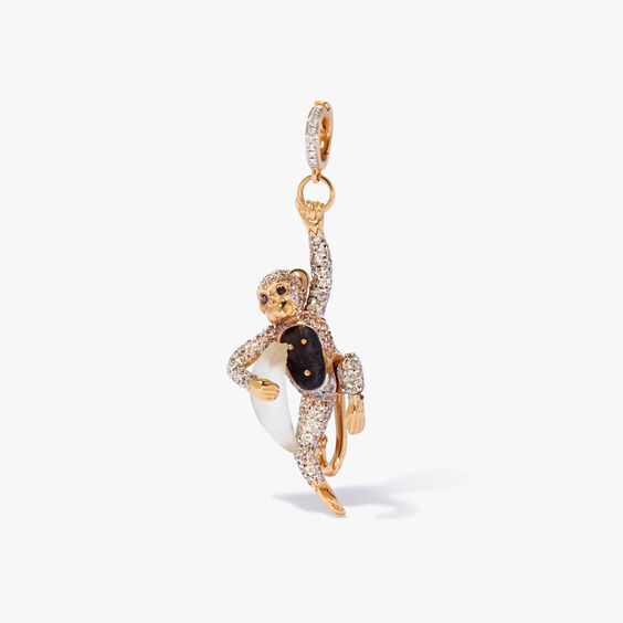 Mythology 18ct Gold Diamond African Monkey Charm Pendant