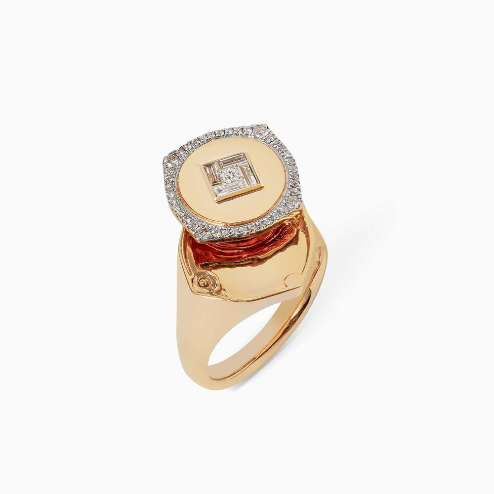 Lovelocket 18ct Gold Diamond April Birthstone Ring | Annoushka jewelley