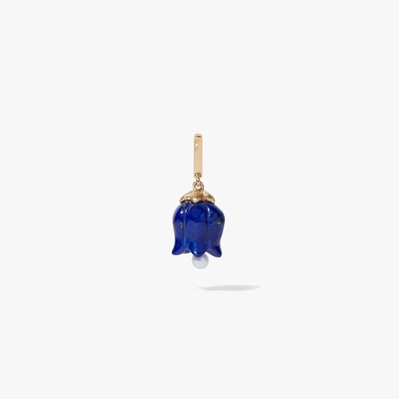 18ct Gold Lapis Lazuli Tulip Charm Pendant