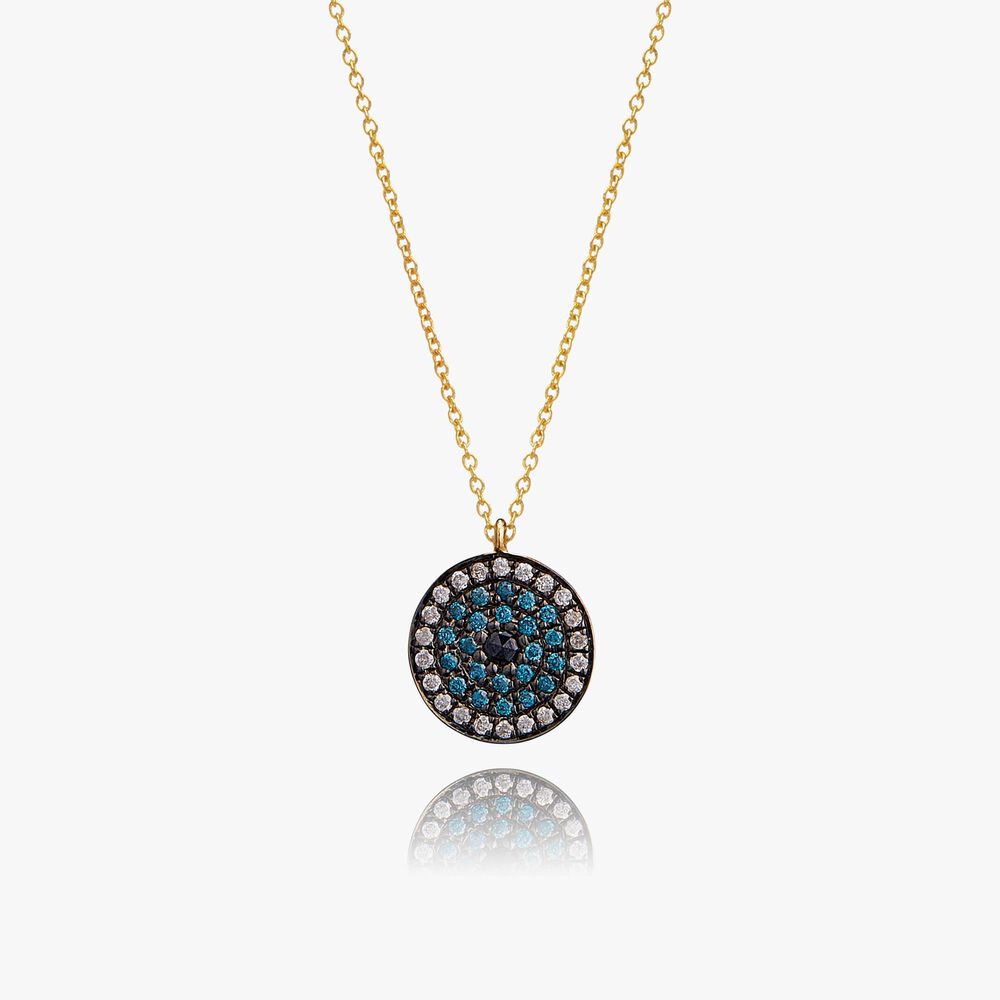 Love Diamonds 18ct Gold Diamond Evil Eye Necklace | Annoushka jewelley