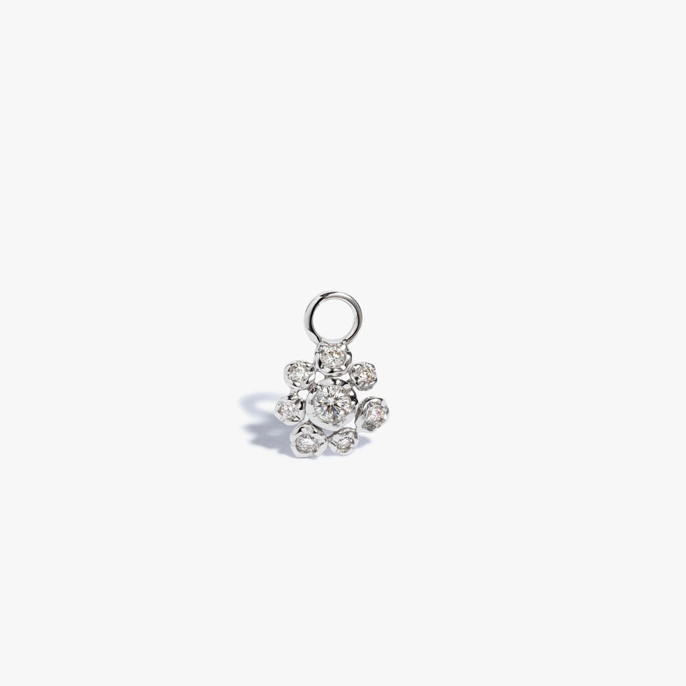 Marguerite 18ct White Gold Diamond Earring Drop | Annoushka jewelley