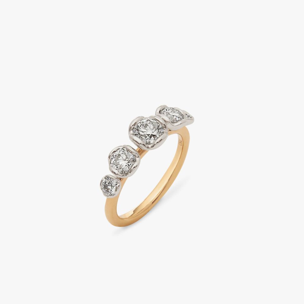 Marguerite 18ct Yellow & White Gold Five Stone 1.36ct Engagement Ring | Annoushka jewelley