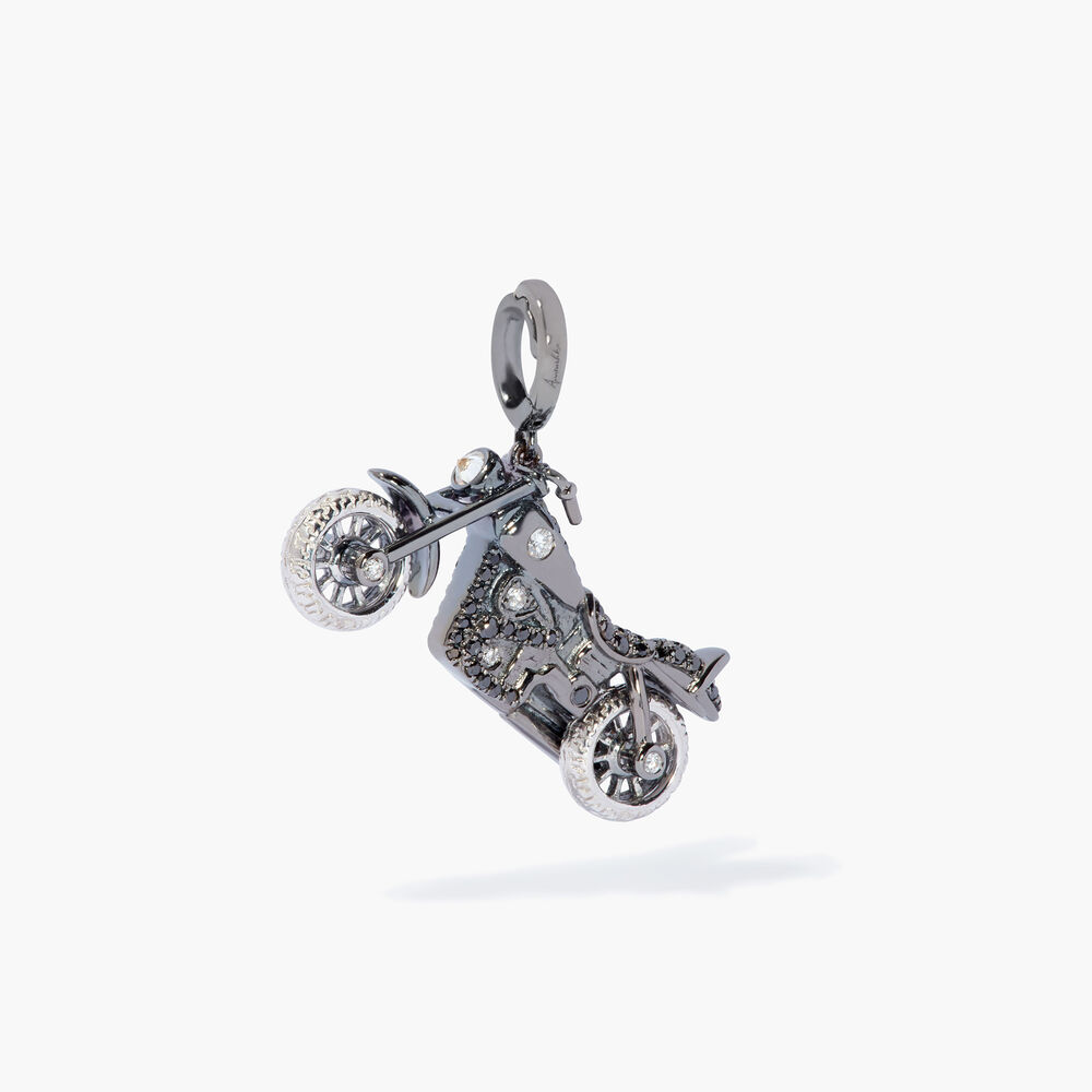Annoushka x Mr Porter 18ct White Gold Motorbike Charm Pendant | Annoushka jewelley