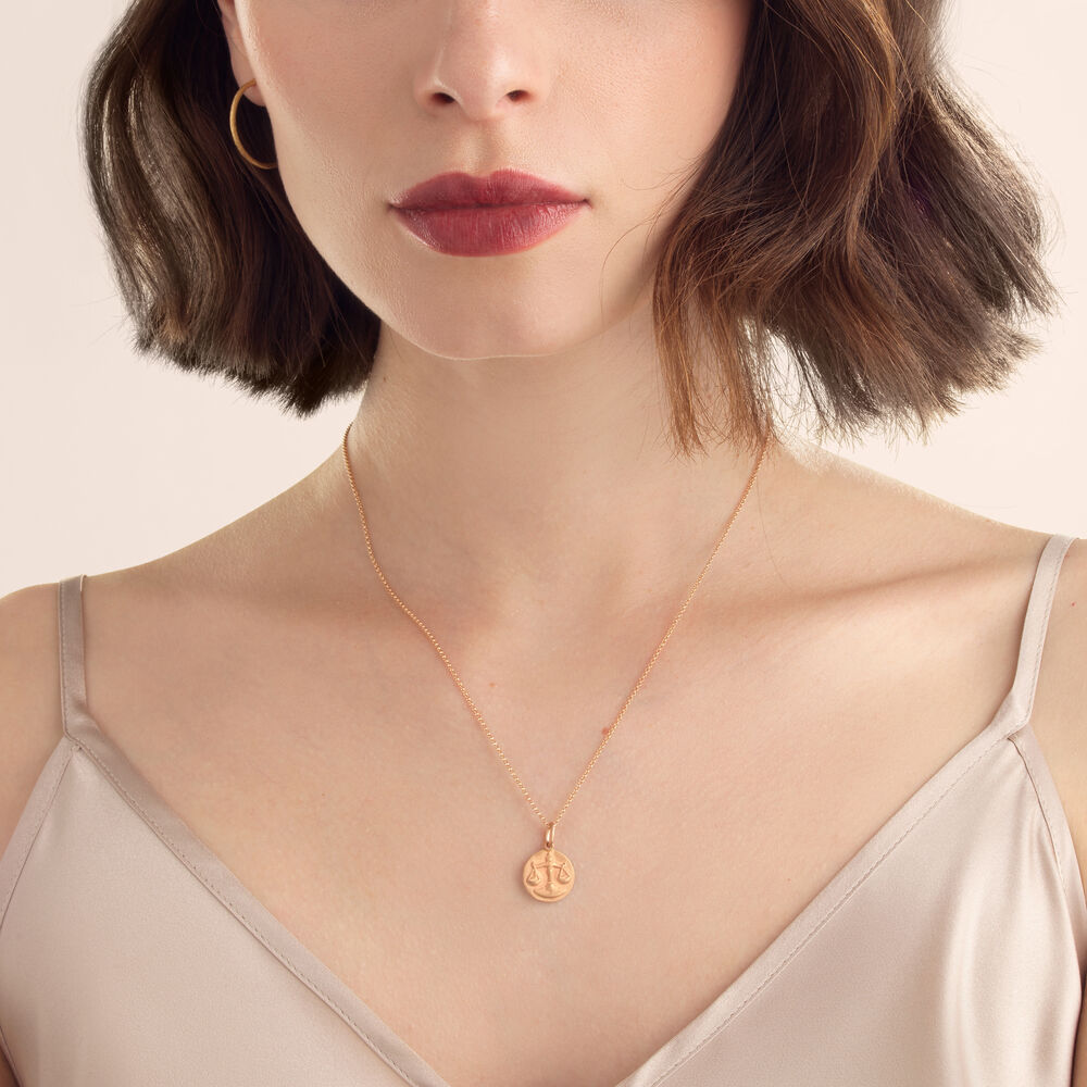 Mythology 18ct Rose Gold Libra Necklace | Annoushka jewelley