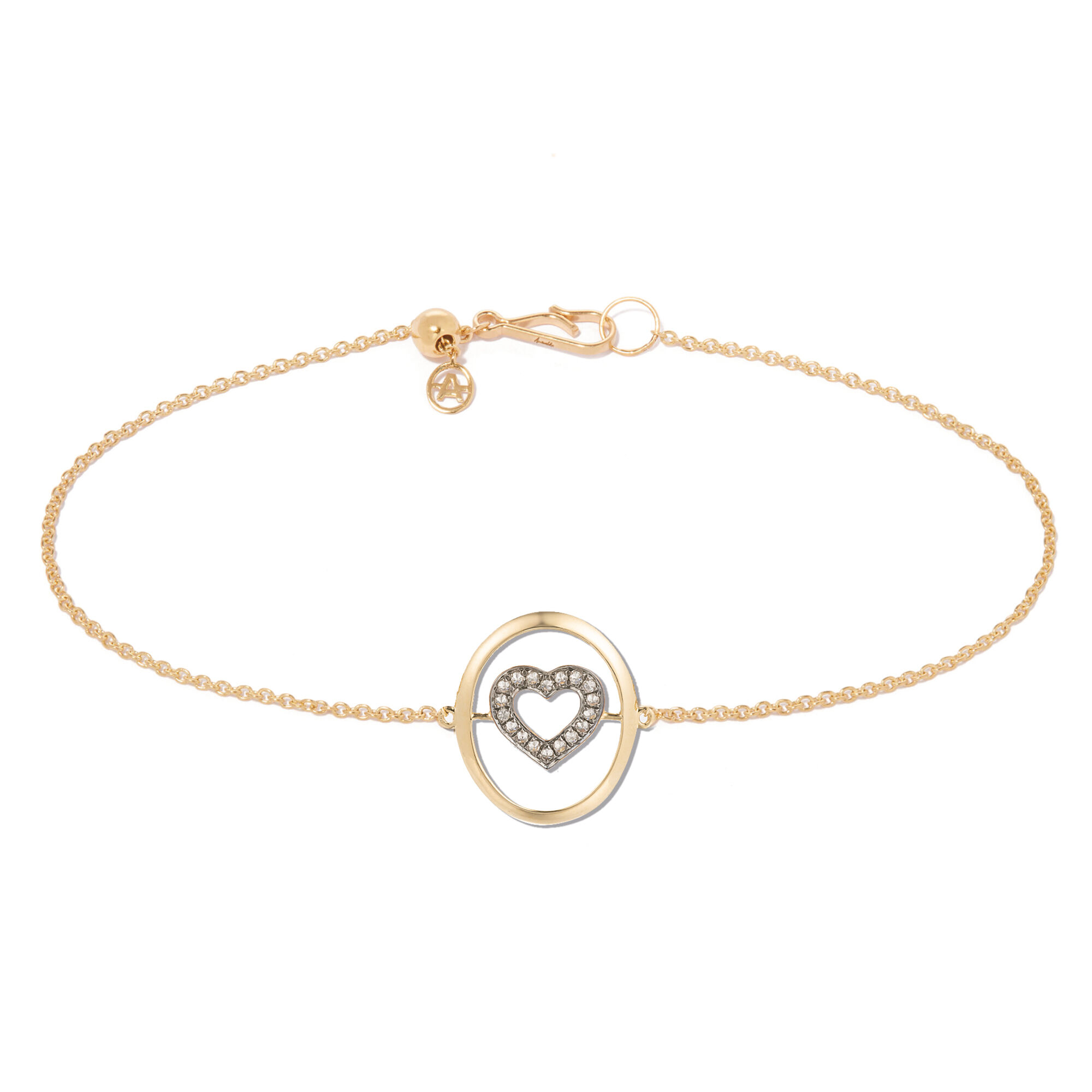 18ct Gold Diamond Heart Bracelet — Annoushka UK