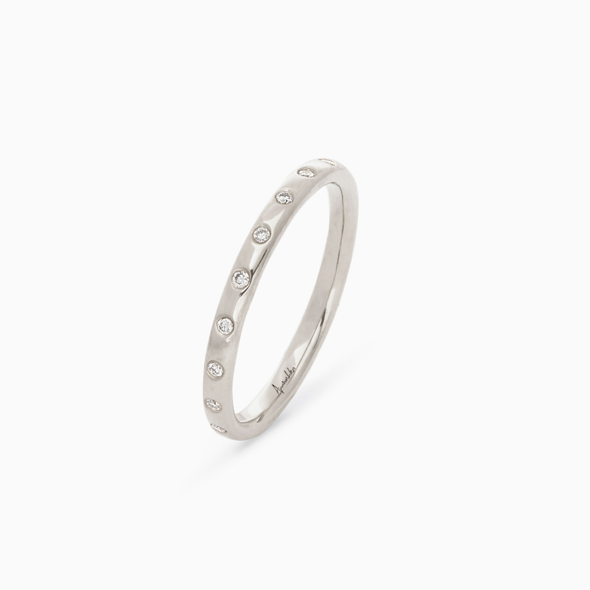 Annoushka 18ct White Gold & Diamond 2mm Wedding Ring
