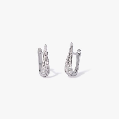 White Gold Diamond Hoop Earrings