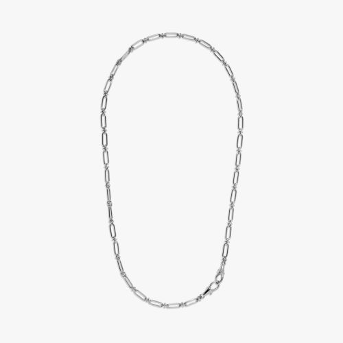 Knuckle 14ct White Gold Classic Chain Necklace