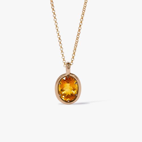 Citrine Drop Necklace 
