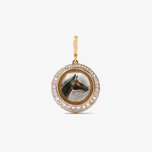 Carved Crystal Horse Charm