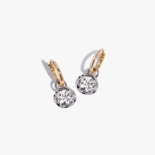 Small Hoop Whoopsie Daisy 1.50ct Diamond Earrings