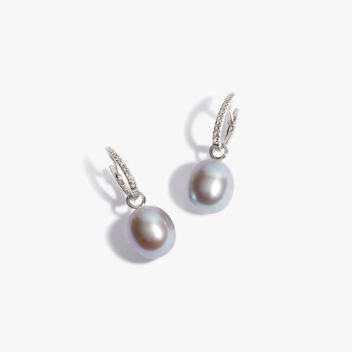 Grey Pearl Earrings