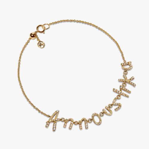 Chain Letters 18ct Yellow Gold Diamond Personalised Bracelet