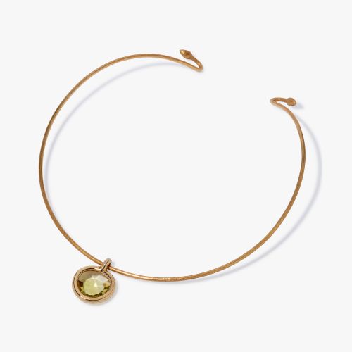 Sweetie Olive Quartz Choker Necklace