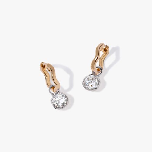 Whoopsie Daisy Small Hoop 0.50ct Diamond Earrings