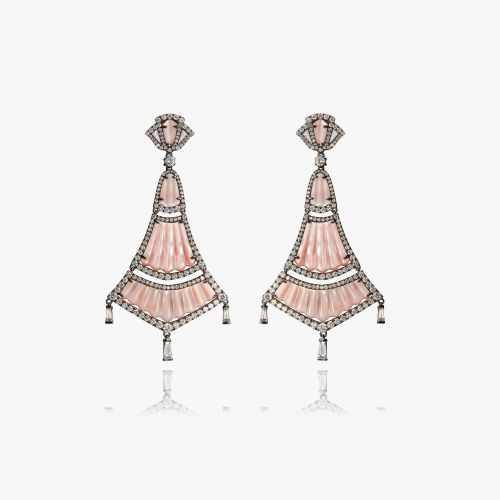 Flamenco 18ct White Gold 3.96 ct Diamond Earrings