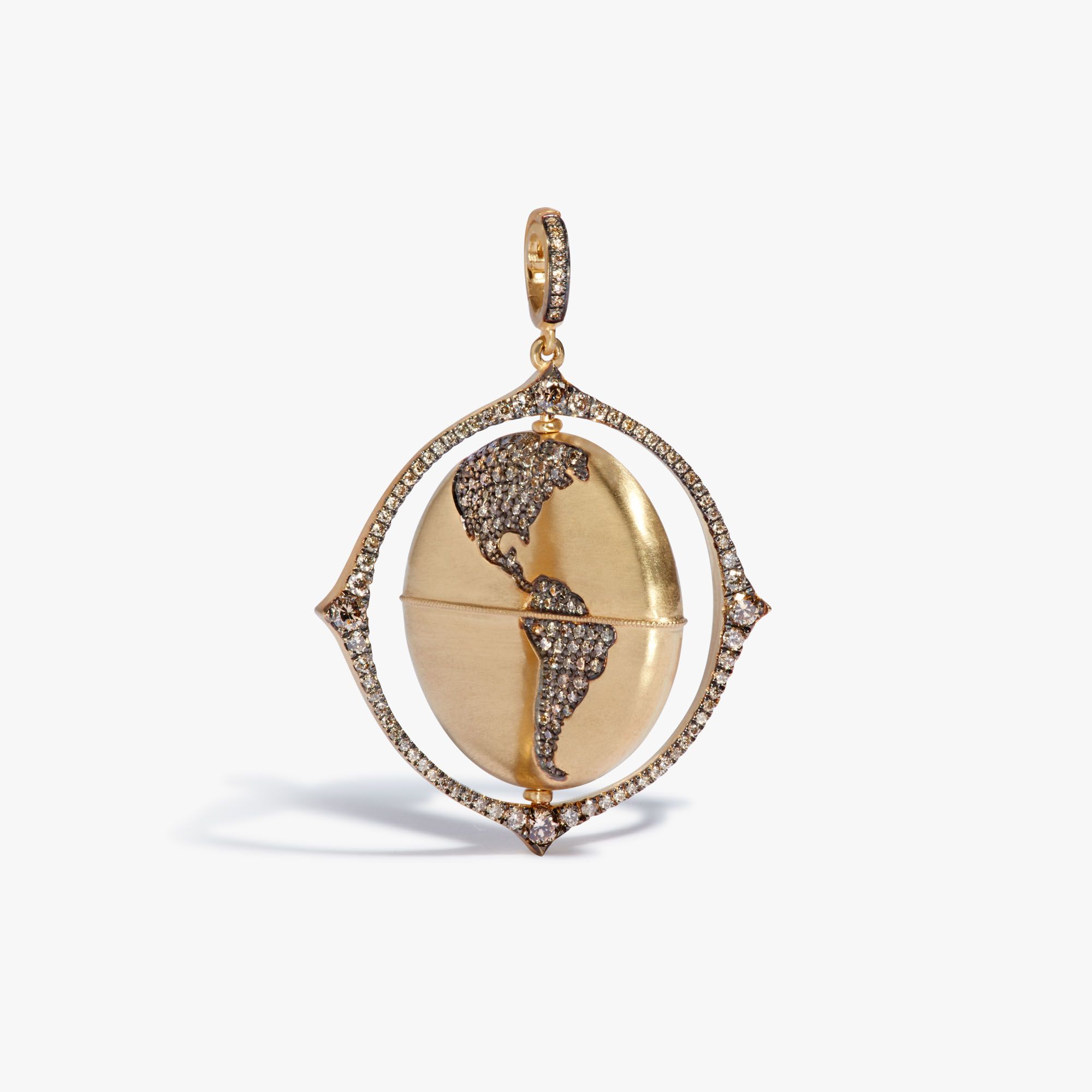 Mythology Spinning Globe Charm Pendant