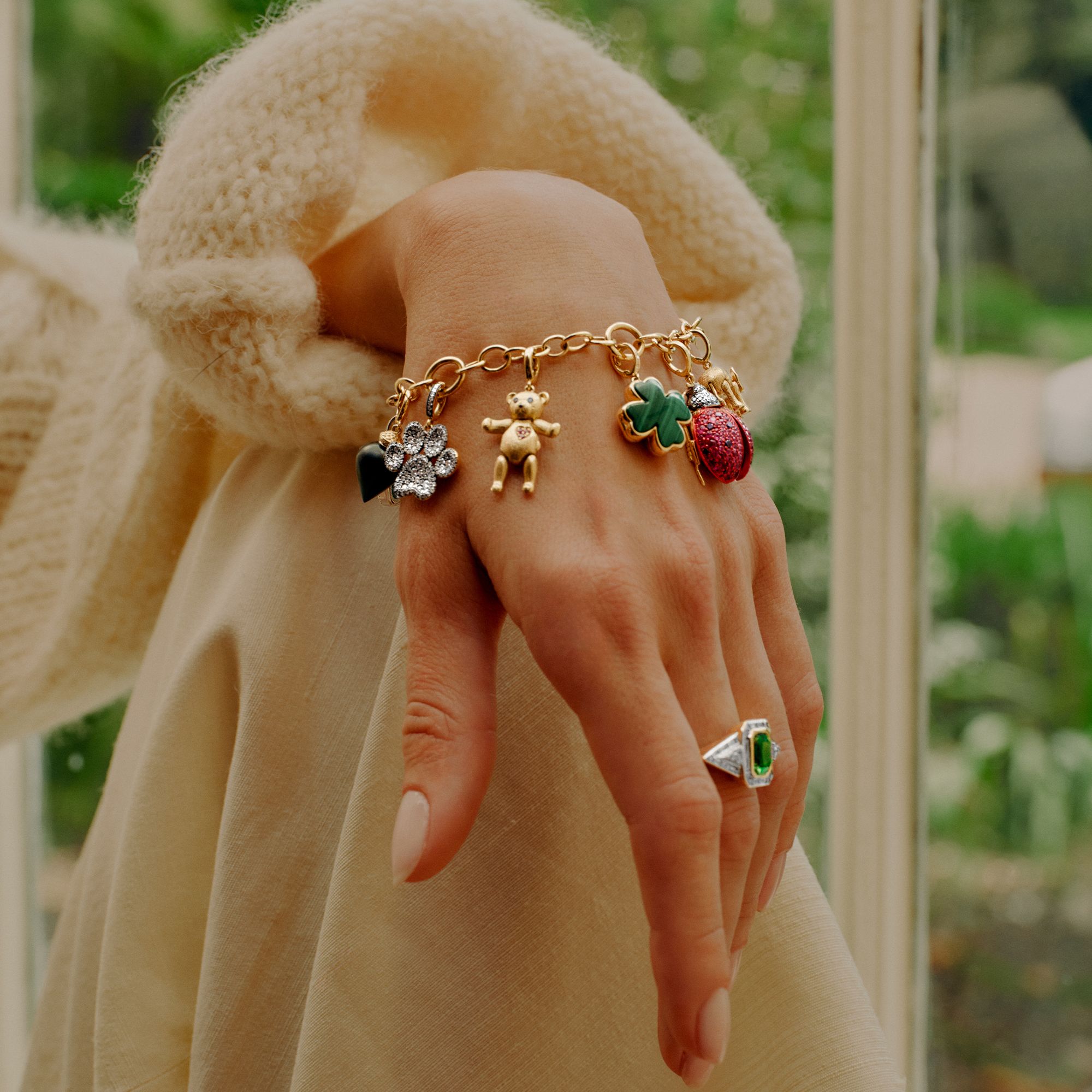 Diamond Charm Bracelet