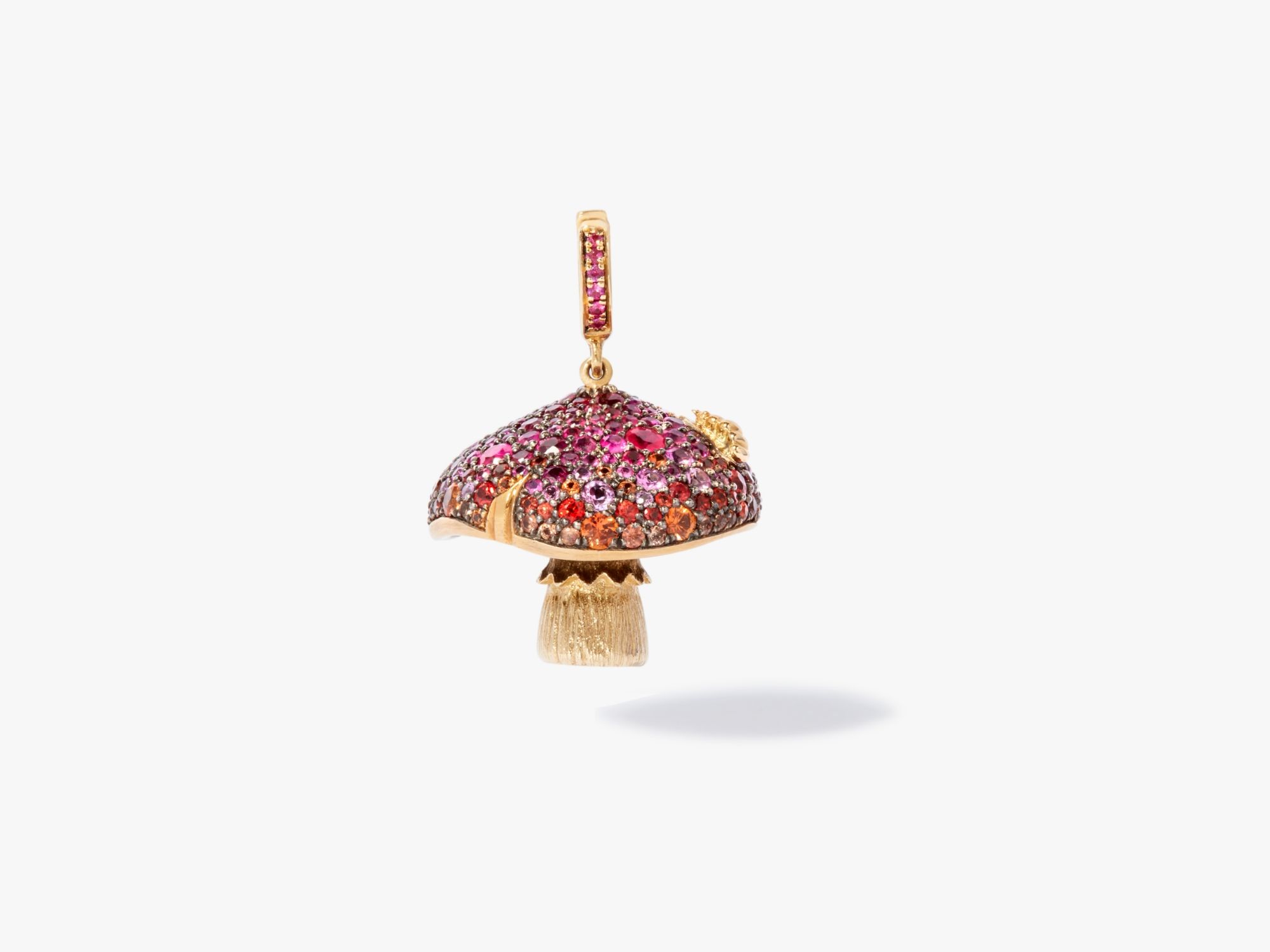 Sapphire Magic Mushroom Charm Pendant