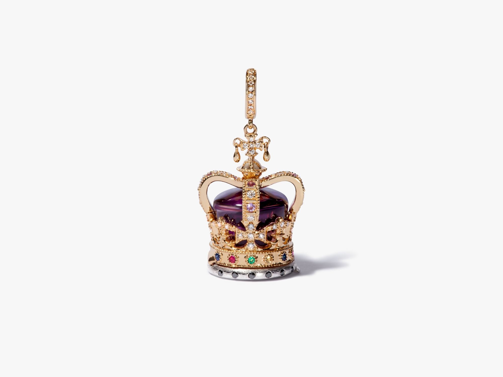 Coronation Crown Locket Charm Pendant